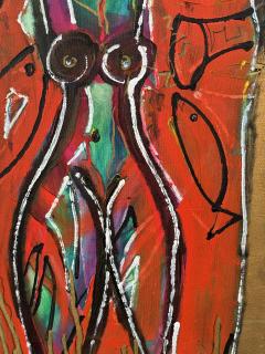 Neith Nevelson Abstract Female Figure in Red  - 4797032