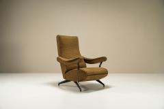 Nello Pini Reclining Armchair in Steel and Fabric by Nello Pini for Novarredo Italy 1959 - 3109994