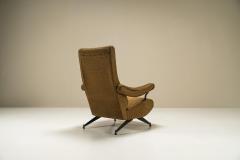 Nello Pini Reclining Armchair in Steel and Fabric by Nello Pini for Novarredo Italy 1959 - 3109996