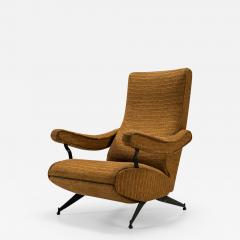 Nello Pini Reclining Armchair in Steel and Fabric by Nello Pini for Novarredo Italy 1959 - 3115371