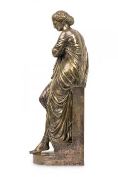 Neo Classic Silver Plated Greek Woman - 4322487