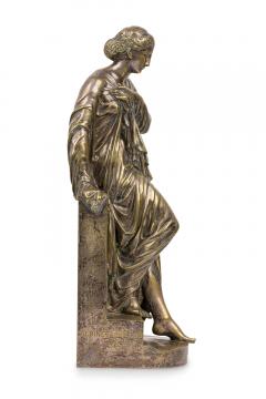 Neo Classic Silver Plated Greek Woman - 4322489