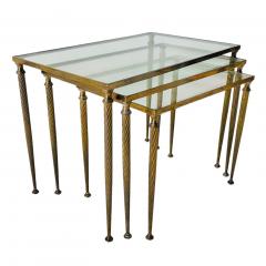 Neo Classical Brass Nesting Tables 1960 - 4314393