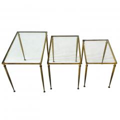 Neo Classical Brass Nesting Tables 1960 - 4314396