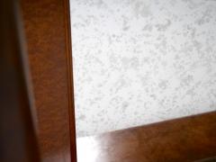 Neo Classical Style Burl Walnut Mirrored Back Console Table Credenzas - 3329033