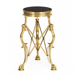 Neo Pompeian Brass and Marble Gueridon Table with Leopard Masks - 4501216
