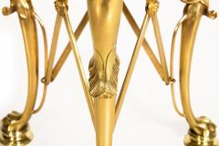 Neo Pompeian Brass and Marble Gueridon Table with Leopard Masks - 4501221