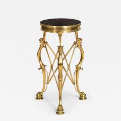 Neo Pompeian Brass and Marble Gueridon Table with Leopard Masks - 4504227