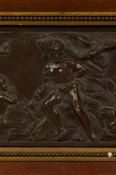 Neo classical Patinated Bronze Relief of Mythical Scene in Framed Wall Plaque - 4674498