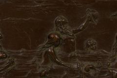 Neo classical Patinated Bronze Relief of Mythical Scene in Framed Wall Plaque - 4674499