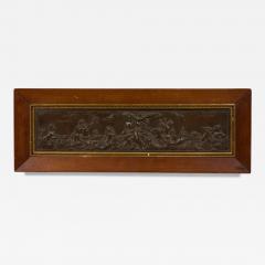 Neo classical Patinated Bronze Relief of Mythical Scene in Framed Wall Plaque - 4733231