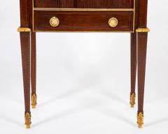 Neoclassic Leather Top Bronze Mounted Tambour Door Table - 3246398