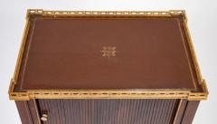 Neoclassic Leather Top Bronze Mounted Tambour Door Table - 3246411