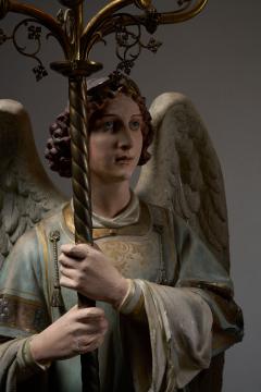 Neoclassical Angel Floor Lamps with Gothic Revival Chandeliers 19th Century - 4496776