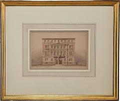 Neoclassical Architectural Drawing with Watercolor probably circa 1800 - 4001309