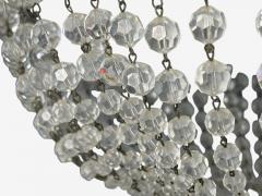 Neoclassical Basket Flush Mount Ceiling Light Bronze Crystal France 20th c  - 4686129