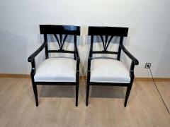 Neoclassical Biedermeier Armchair Black Lacquer South Germany circa 1900 - 2615583