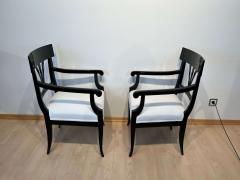 Neoclassical Biedermeier Armchair Black Lacquer South Germany circa 1900 - 2615586