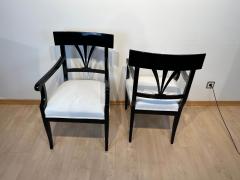 Neoclassical Biedermeier Armchair Black Lacquer South Germany circa 1900 - 2615589