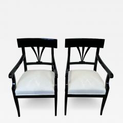 Neoclassical Biedermeier Armchair Black Lacquer South Germany circa 1900 - 2624756