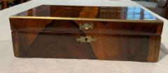 Neoclassical Biedermeier Box Rosewood Veneer Brass Inlays England circa 1830 - 4107018