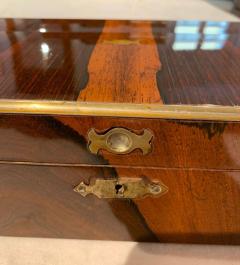 Neoclassical Biedermeier Box Rosewood Veneer Brass Inlays England circa 1830 - 4107019