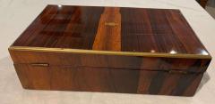 Neoclassical Biedermeier Box Rosewood Veneer Brass Inlays England circa 1830 - 4107021