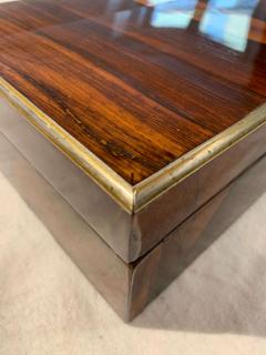 Neoclassical Biedermeier Box Rosewood Veneer Brass Inlays England circa 1830 - 4107024