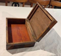 Neoclassical Biedermeier Box Rosewood Veneer Brass Inlays England circa 1830 - 4107026