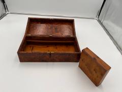Neoclassical Biedermeier Box Walnut Roots Wood France circa 1820 - 2355299