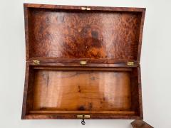 Neoclassical Biedermeier Box Walnut Roots Wood France circa 1820 - 2355301