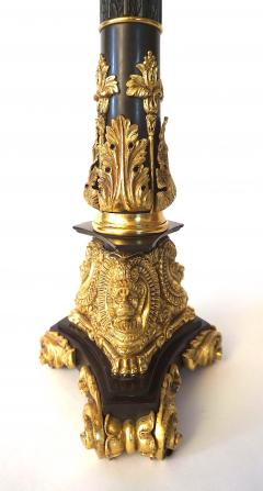 Neoclassical Black and Ormolu Bronze Sinumbra Base Table Lamp circa 1835 - 4155427