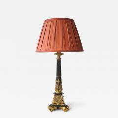 Neoclassical Black and Ormolu Bronze Sinumbra Base Table Lamp circa 1835 - 4159158