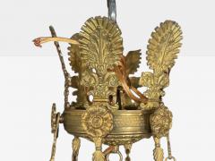 Neoclassical Bronze Crystal Nine Light Chandelier France 19th c  - 4445384