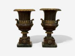 Neoclassical Bronze Marble Table Top Urns France 1920s - 4231562