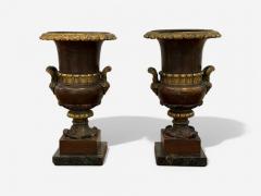 Neoclassical Bronze Marble Table Top Urns France 1920s - 4231568