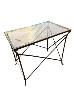 Neoclassical Bronze and Glass Empire style Occasional Table - 4206007