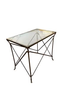 Neoclassical Bronze and Glass Empire style Occasional Table - 4206008