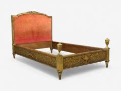 Neoclassical Clayed Gilt Carved Wood Twin Bedframe France 1900s - 4334602