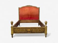 Neoclassical Clayed Gilt Carved Wood Twin Bedframe France 1900s - 4334603