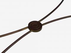 Neoclassical Coffee Table Travertine Wood Bronze USA 1960s - 4531586