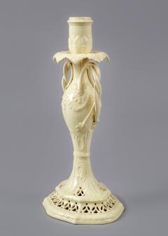 Neoclassical Creamware Candlestick with Twisted Handles - 1606493