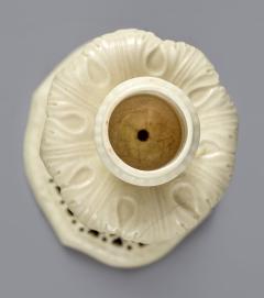 Neoclassical Creamware Candlestick with Twisted Handles - 1606496