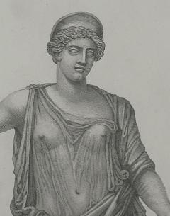 Neoclassical Engraving by Piranesi of a Goddess 19th century or earlier - 4392381