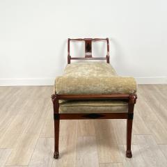 Neoclassical Fainting Couch in Ebony and Walnut circa 1800 - 2437151