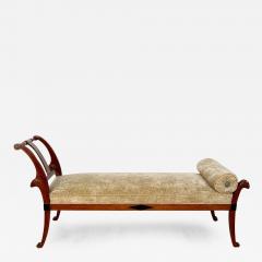 Neoclassical Fainting Couch in Ebony and Walnut circa 1800 - 2440309