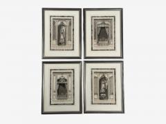 Neoclassical Four Framed Architectural Drawings of French Interiors 20th c  - 4704031