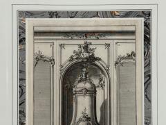 Neoclassical Four Framed Architectural Drawings of French Interiors 20th c  - 4704035