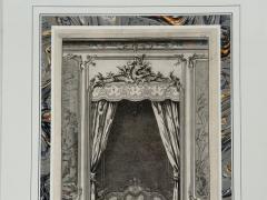 Neoclassical Four Framed Architectural Drawings of French Interiors 20th c  - 4704038