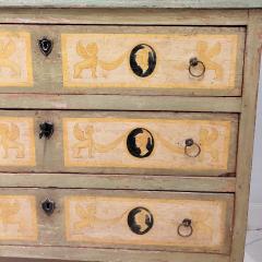 Neoclassical Hand Painted Italian Chest of Drawers 19th century - 3815420